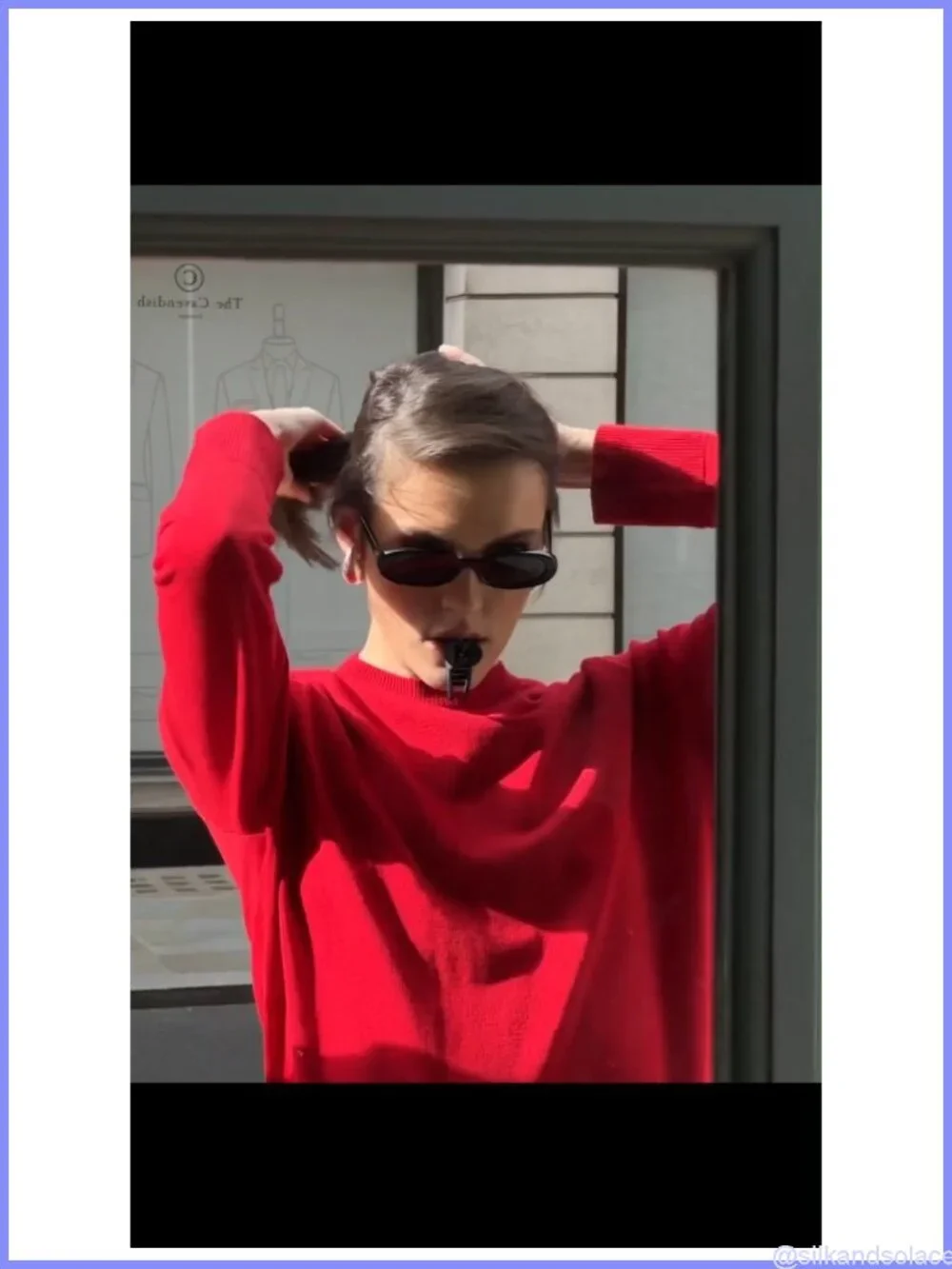 Retro Thick Oval Sunglasses UV Protection Small Face Women Teens